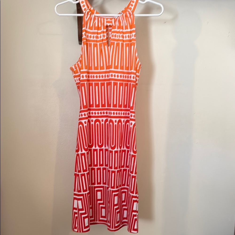 Jude Connally Orange and White Ombré Halter Sundress